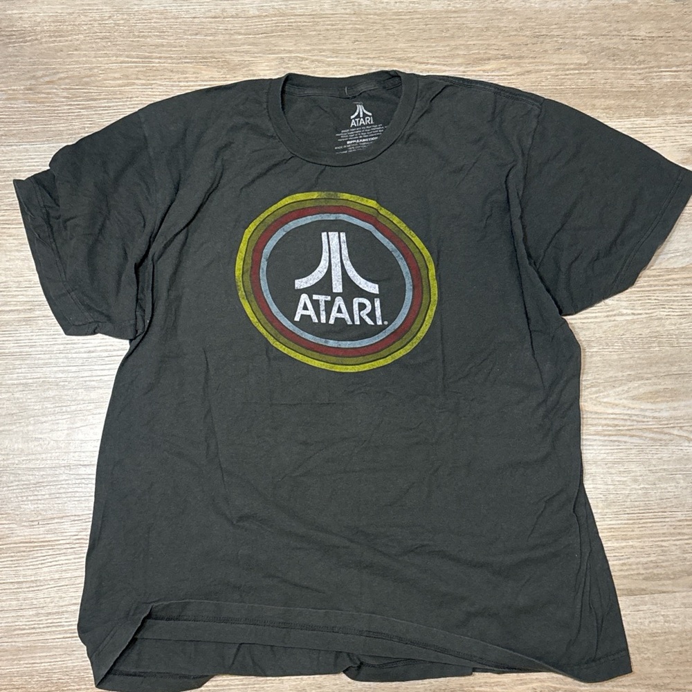 Atari Black Graphic Tee for Men